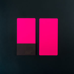 Pack of 4 DL CARDS (10.5x21 cm) - fluo pink colour