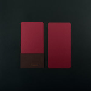 Pack of 4 DL CARDS (10.5x21 cm) - garnet colour