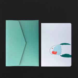 carte postale chic avec un perroquet