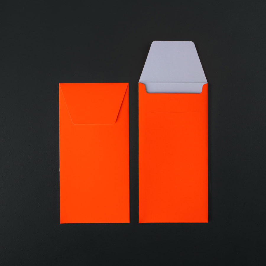 ENVELOPPE US 11 x 22 cm ORANGE FLUO