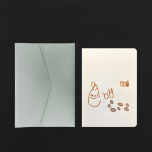 Carte postale CRECHE + enveloppe silver