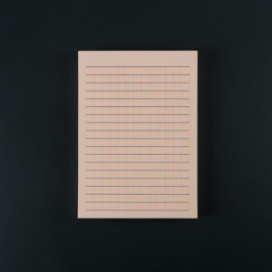 A5 NOTEPAD SQUARED 1 CM orange and reflex blue
