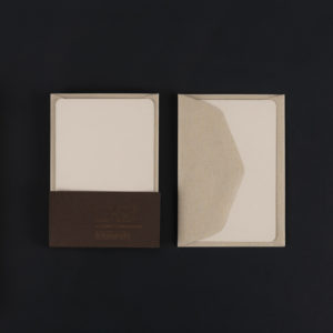 Paquet de 5 mini CARTES galet et 5 mini ENVELOPPES galet