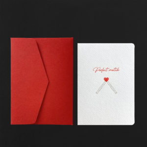 Folded Card PERFECT MATCH+ carmine envelope