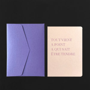 Carte TOUT VIENT A POINT + env glycine