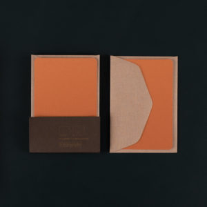 Paquet de 5 mini CARTES cuivre et 5 mini ENVELOPPES orge