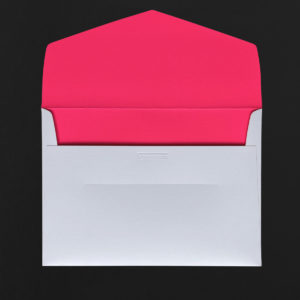 Pack of 3 C5 ENVELOPES - white / fluo pink inside