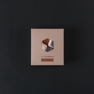 10 PACK ERASERS marbled