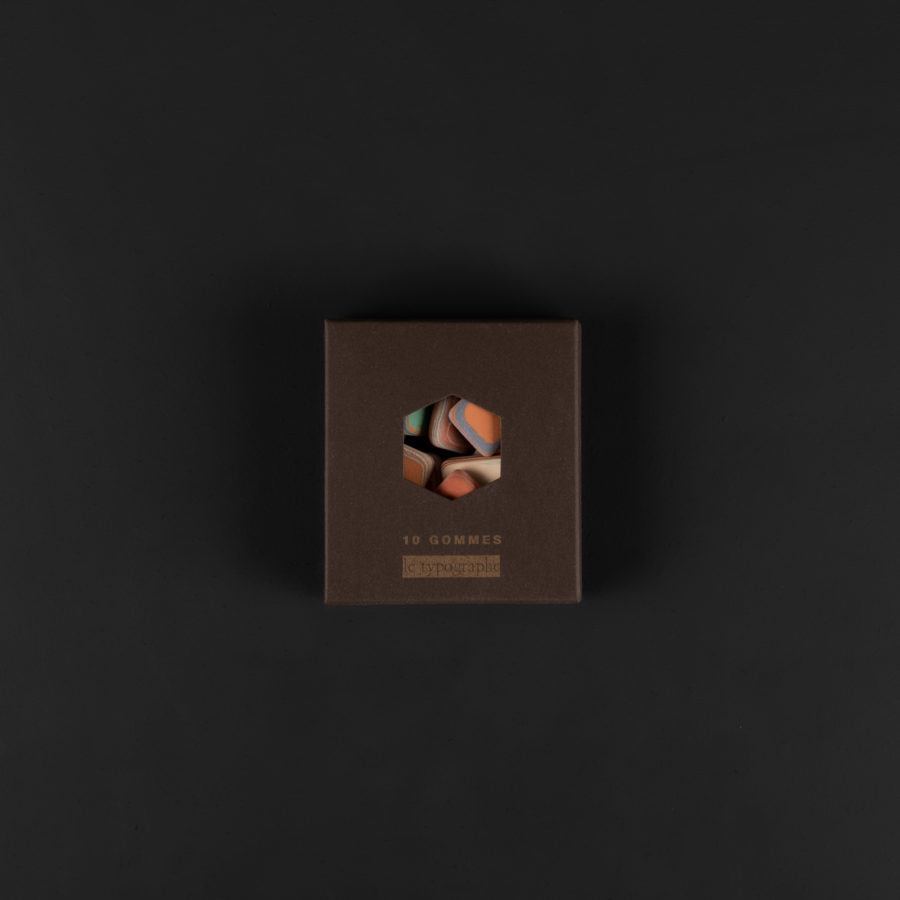 10 PACK ERASERS marbled