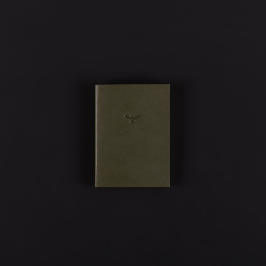 MINI CARNET CUIR argile verte 7x9.5cm