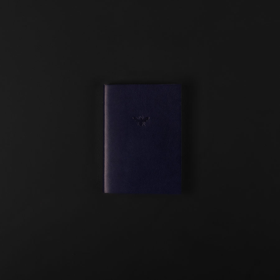 MINI CARNET CUIR bleu nuit 7x9.5cm