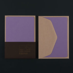 Paquet de 5 cartes A6 GLYCINE et 5 enveloppes C6 100g NATURE