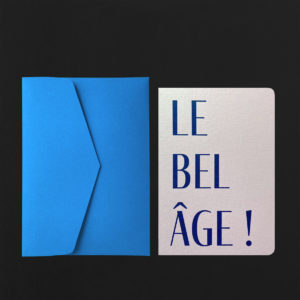 Carte LE BEL AGE + env saphir