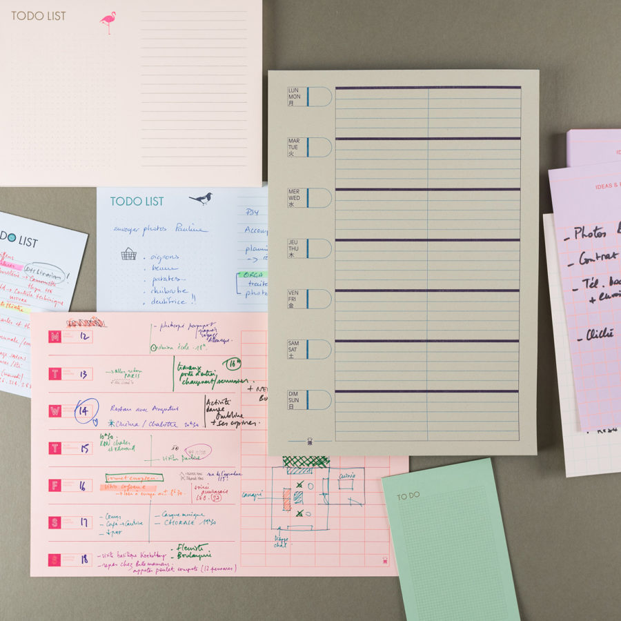 Notepads to stay organised