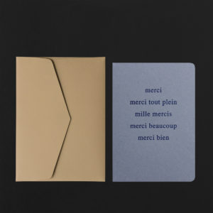 Folded Card MERCI TOUT PLEIN + cappuccino envelope