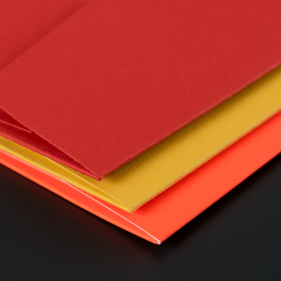 PACK of 3 A6 CARDS + 3 C6 ENVELOPES - ORANGE CONFETTI