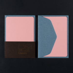 Pack of 5 A6 SAKURA cards and 5 BLUE SEA 100g C6 envelopes