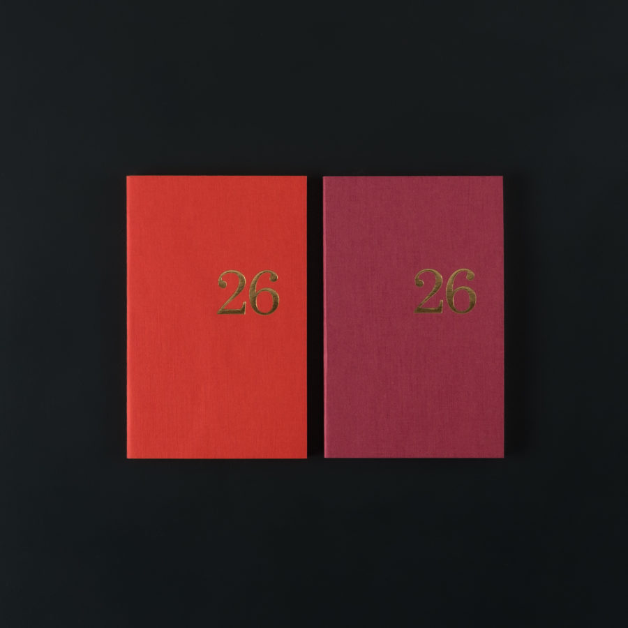 2026 A6 weekly DIARY - geranium and raspberry