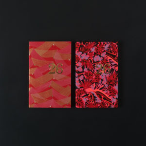 2026 A6 weekly DIARY - red monstera - Japanese paper