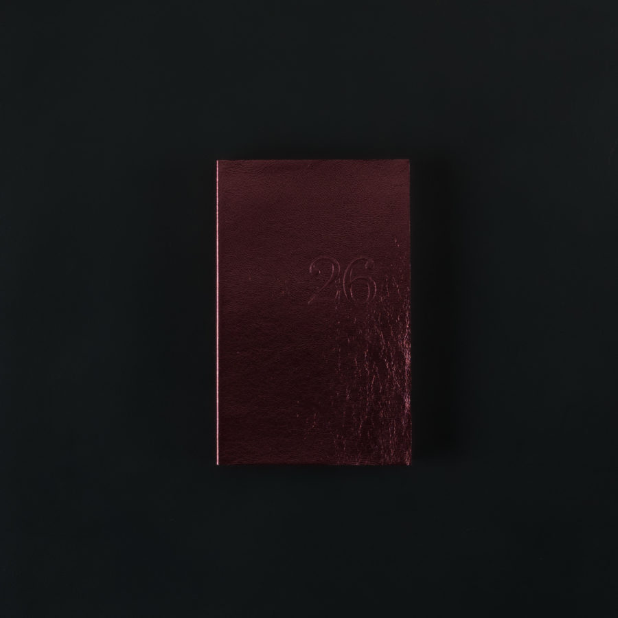 2026 weekly LEATHER DIARY - garnet