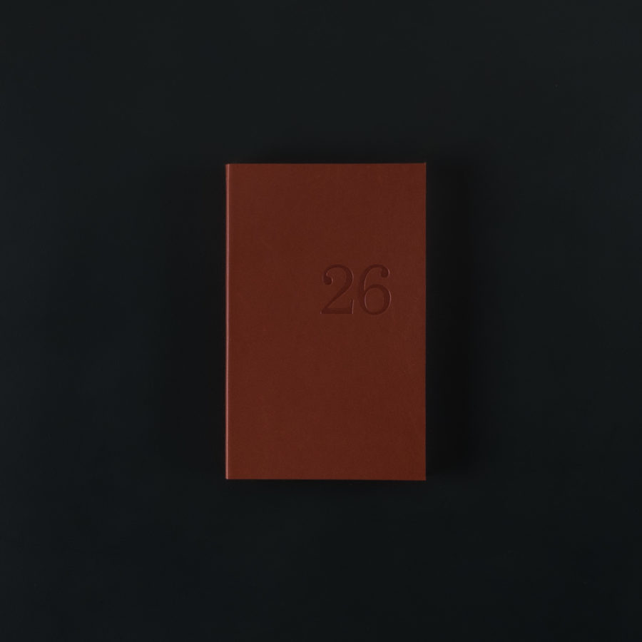 2026 weekly LEATHER DIARY - rust
