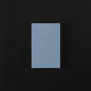 2026 weekly LEATHER DIARY - sky blue