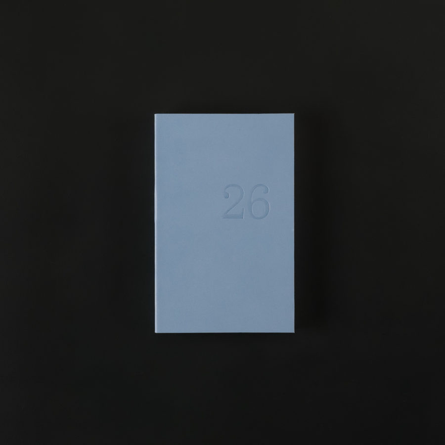 2026 weekly LEATHER DIARY - sky blue