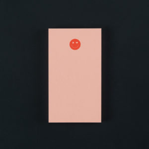 MINI BLOC NOTE SMILEY COEUR pamplemousse