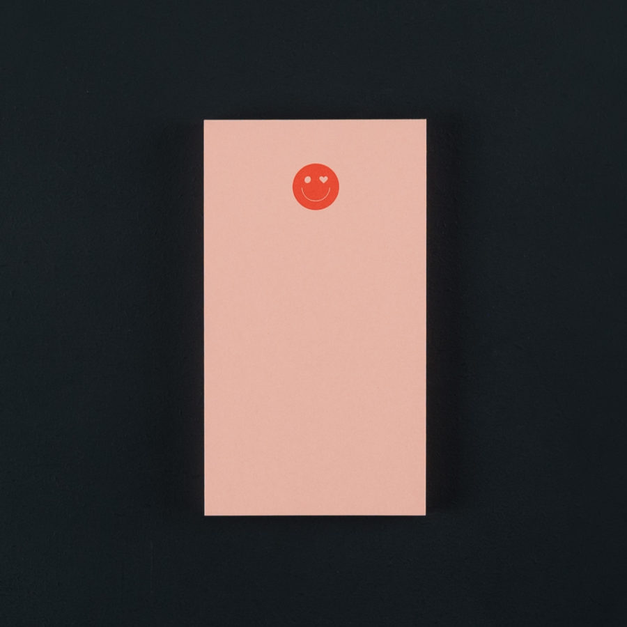 MINI NOTEPAD grapefruit heart smiley