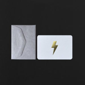 mini carte ECLAIR + enveloppe gris perle