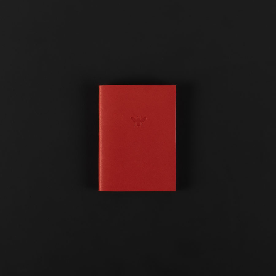 MINI LEATHER NOTEBOOK red kiss 7x9.5cm