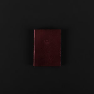 MINI CARNET CUIR grenat métallique 7x9.5cm