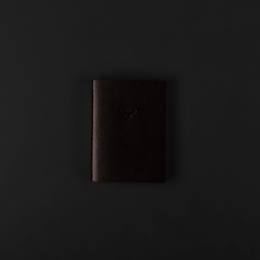 MINI LEATHER NOTEBOOK black 7x9.5cm