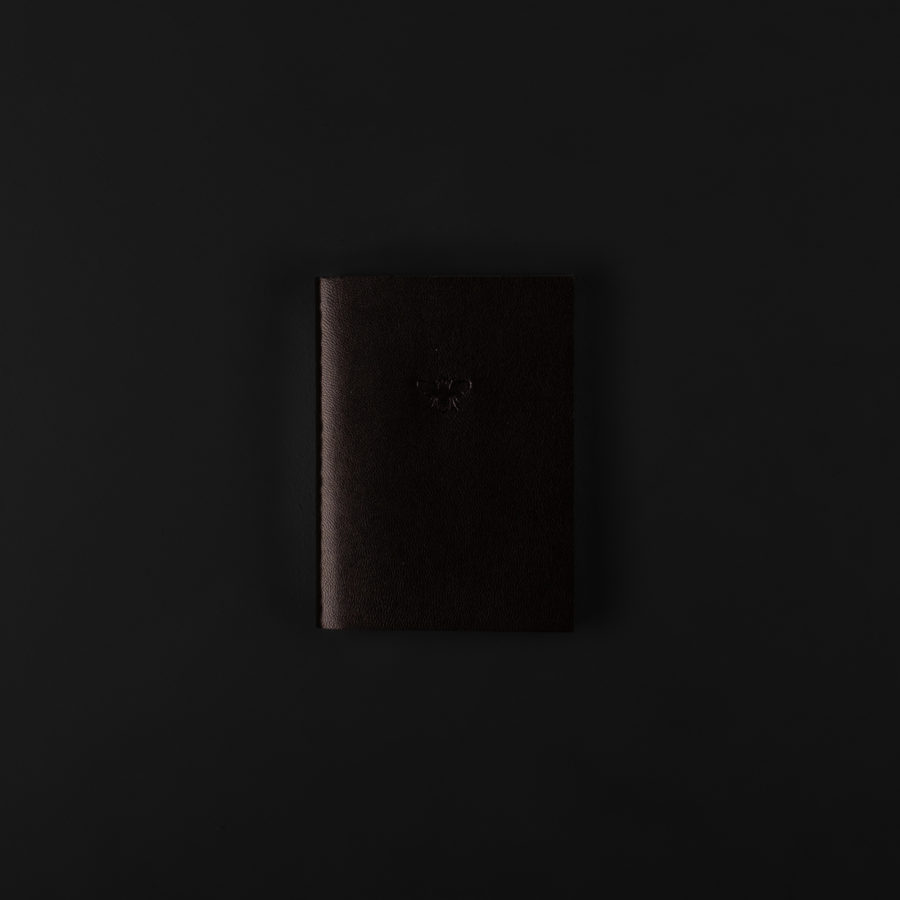 MINI LEATHER NOTEBOOK black 7x9.5cm