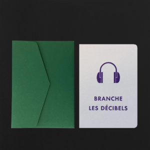 Folded Card BRANCHE LES DECIBELS + fern envelope
