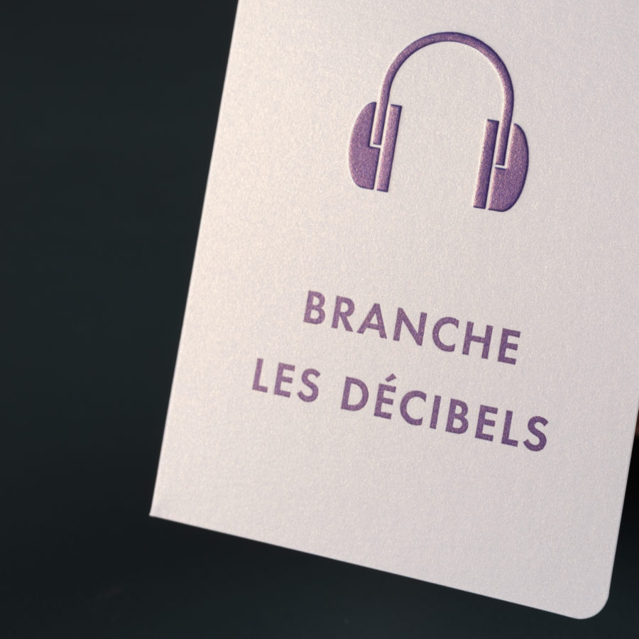 Folded Card BRANCHE LES DECIBELS + fern envelope