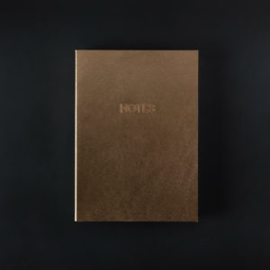 CARNET CUIR A5+ NOTES gold