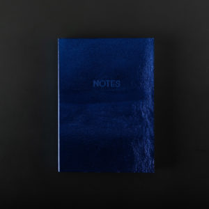 A5 LEATHER NOTEBOOK metallic blue