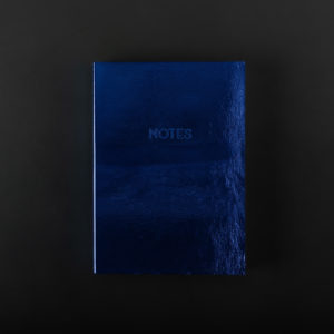 A5+ LEATHER NOTEBOOK NOTES metallic blue
