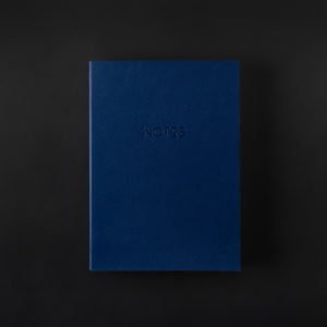 CARNET CUIR A5+ NOTES bleu abysses