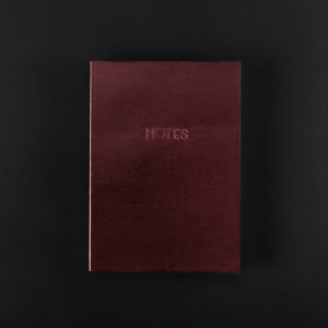 CARNET CUIR A5+ NOTES grenat métallique