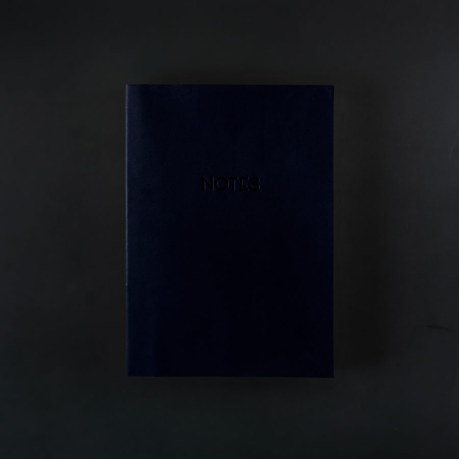 A5 LEATHER NOTEBOOK night blue