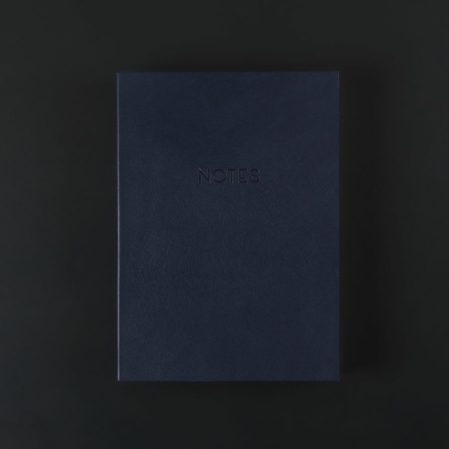 A5 LEATHER NOTEBOOK night blue