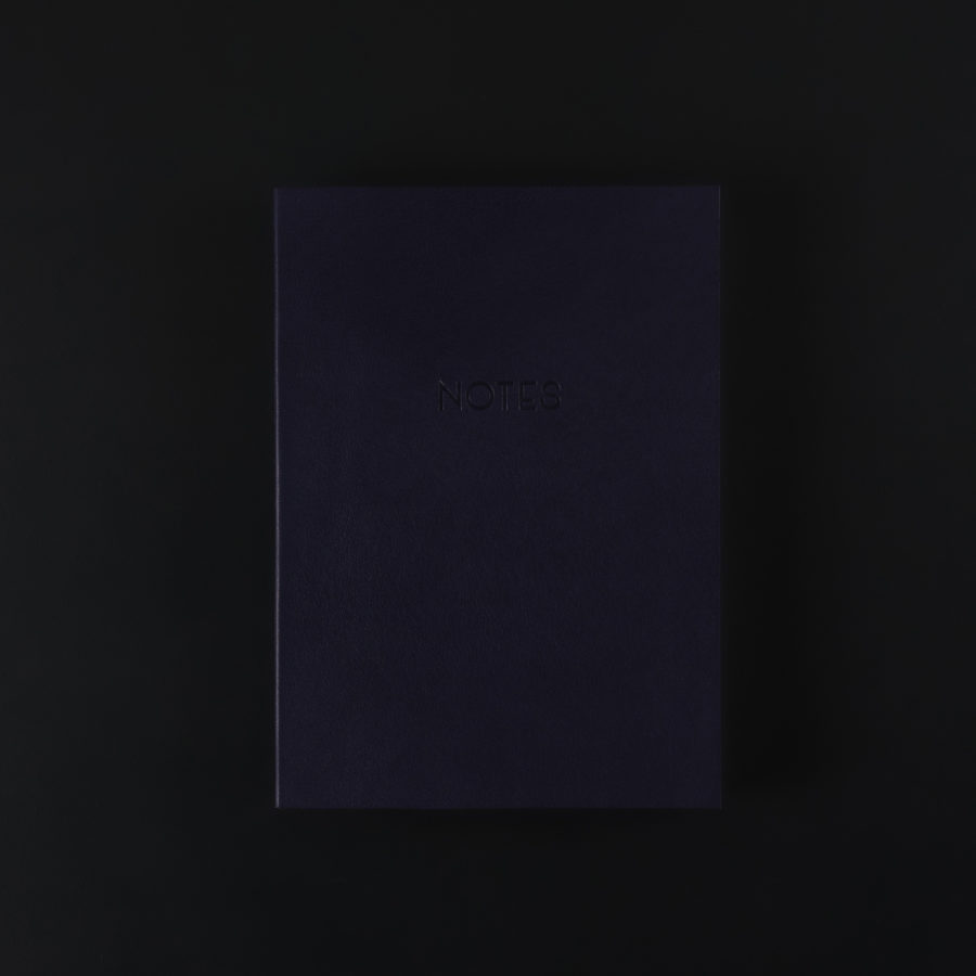 CARNET CUIR A5+ NOTES bleu nuit