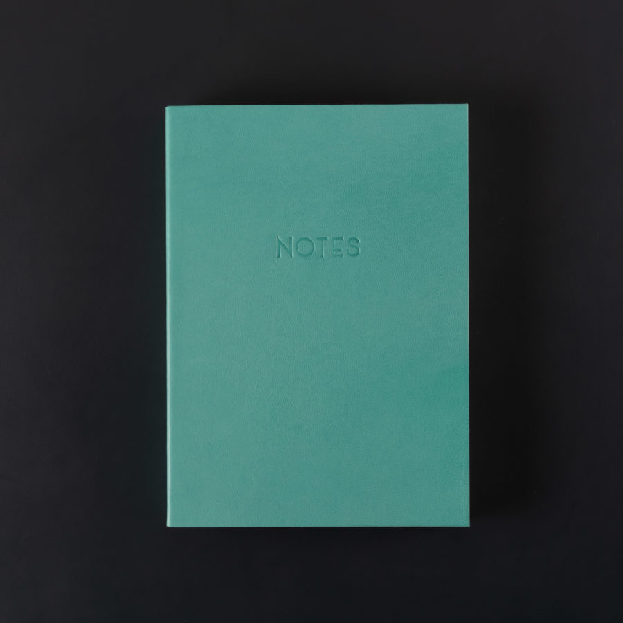 A5 LEATHER NOTEBOOK water green