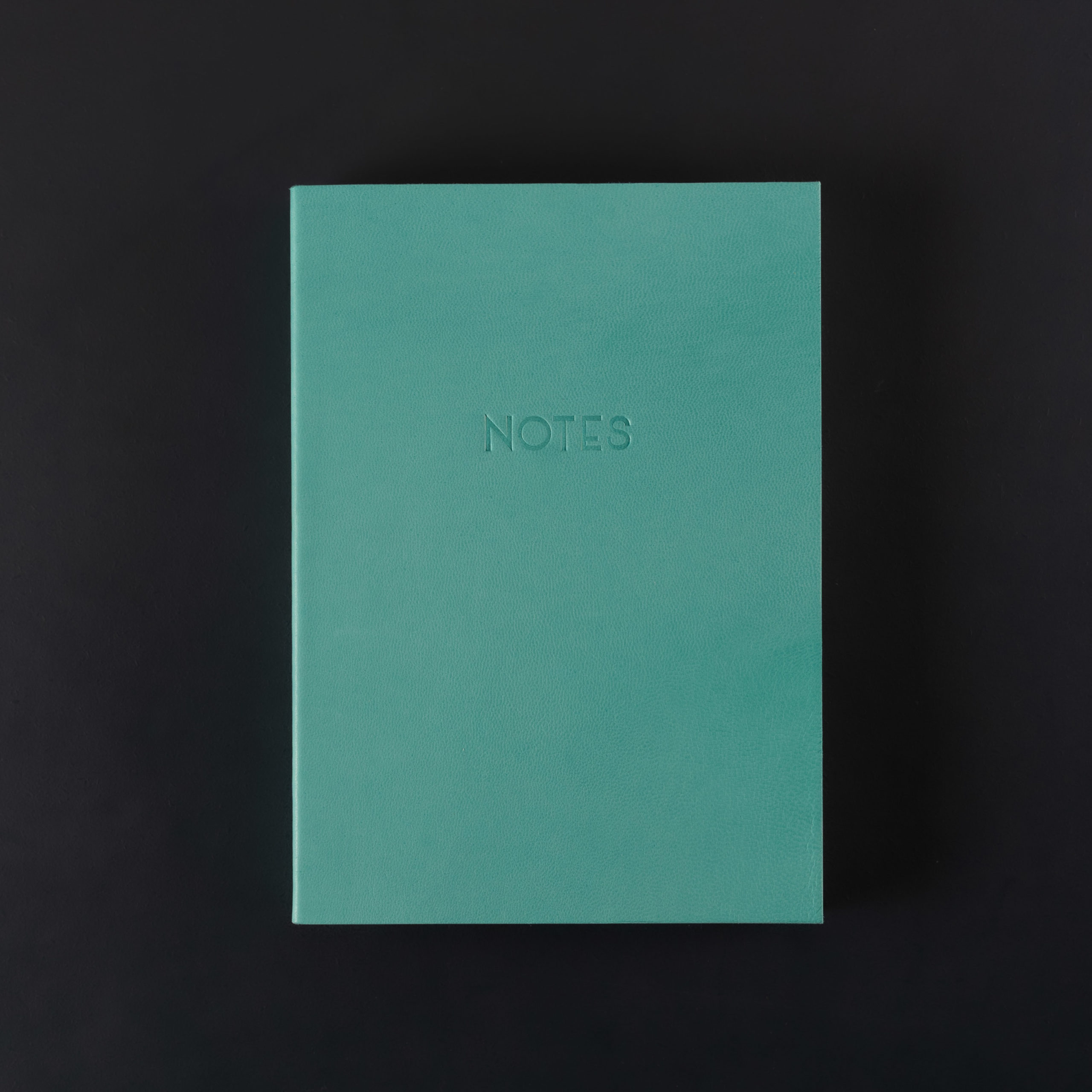 CARNET CUIR A5 vert d'eau