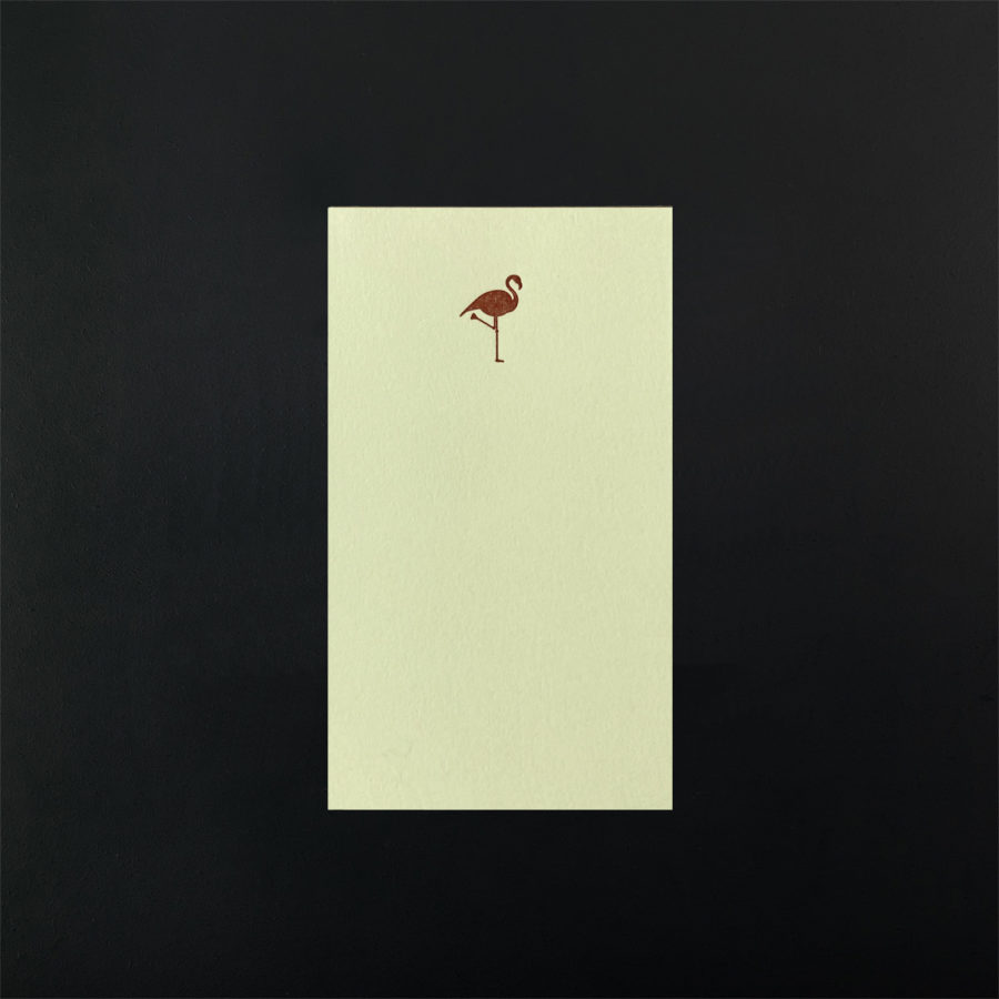 MINI BLOC NOTE FLAMANT ROSE terre brulée