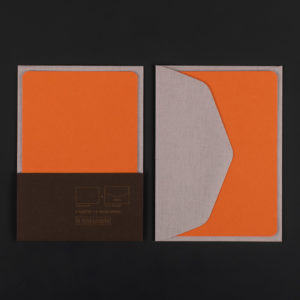 Paquet de 5 cartes A6 SAFRAN et 5 enveloppes C6 100g GRIS PERLE