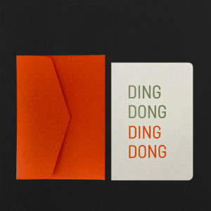 Carte DING DONG + env mandarine