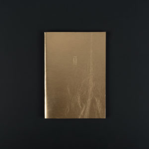 A5 LEATHER soft cover NOTEBOOK gold